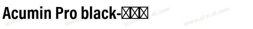 Acumin Pro black字体转换